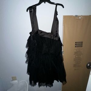Cute black fluffy boutique dress! Never worn!